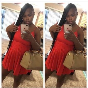 GB orange skirt dress